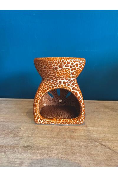 Ceramic Oil Burner - Brown Spotted (OB-BR-D)